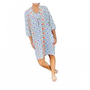 NEW THOMAS & CO geo dress in multi